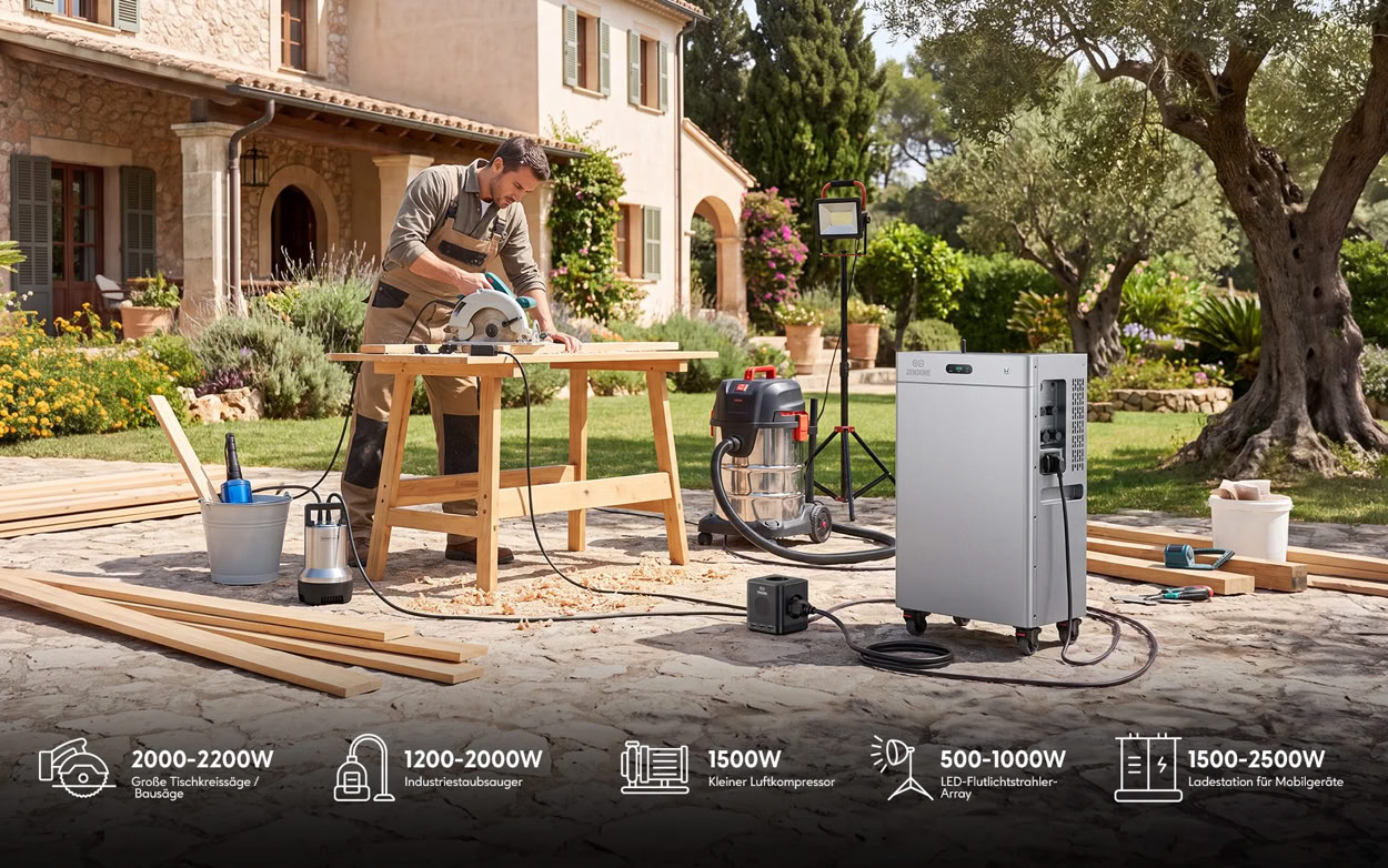 AC Stromspeicher mobiler Einsatz